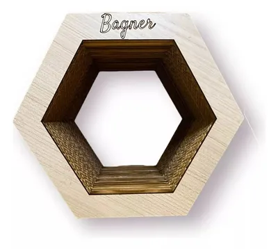 Rascador De Cartón Hexágono con Frente de Madera 17.5 x 20 x 19 Cm