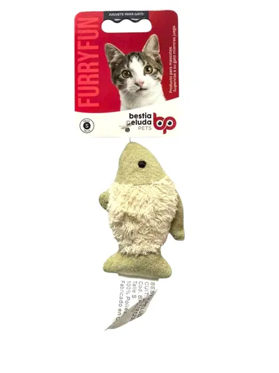 Pez De Peluche Con Catnip En El Interior 9.5 Cm