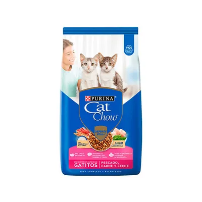 Cat Chow Gatitos Pescado Carne Y Leche