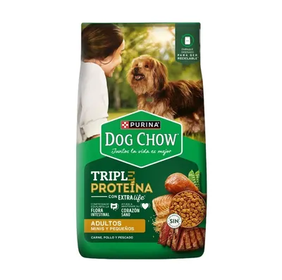 Dog Chow Adulto Mini y Pequeño Triple Proteína
