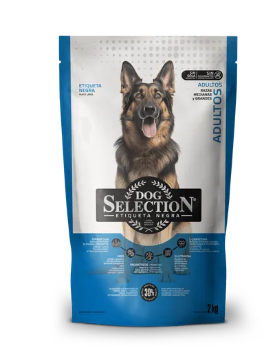 Dog Selection Etiqueta Negra Perro Adulto Raza Mediana Grande