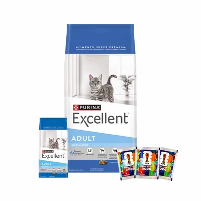 Excellent Smart Gato Adulto Pollo, Carne y Arroz