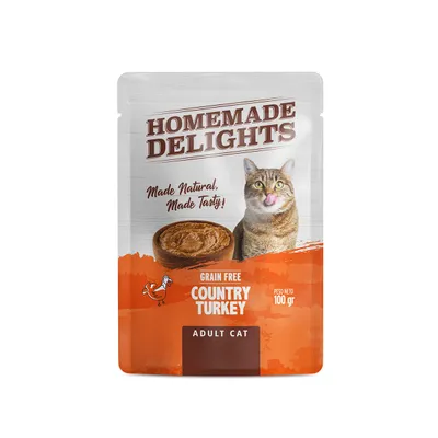Homemade Delights Pouch Gato Adulto Country Turkey