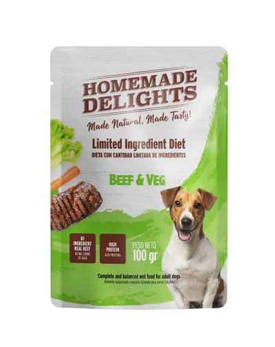 Pouch Homemade Delights Perro Adulto Carne Y Veg