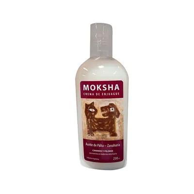 Crema Enjuague Mascotas Moksha Palta Y Zanahoria