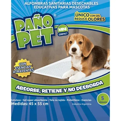Paños Sanitarios Educativos Pañopet Mini Compact 45X55 Cm