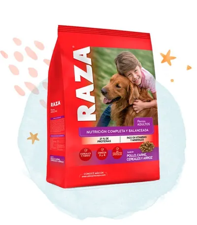 Raza Perro Adulto Pollo, Carne, Cereales Y Arroz