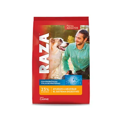 Raza Perro Con Probioticos Y Proteinas Sabor Carne