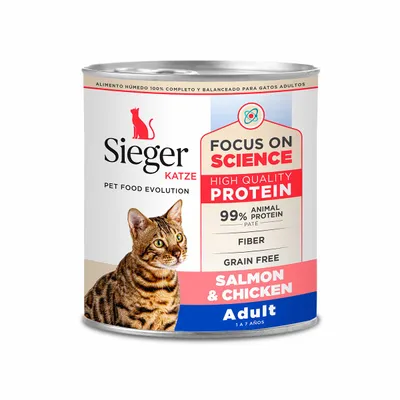 Sieger Wet Katze Adulto Salmon y Pollo