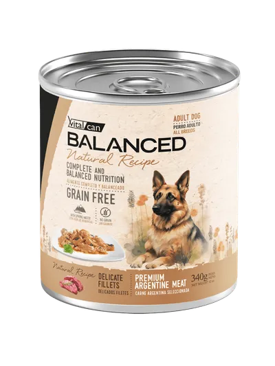 Vitalcan Balanced Natural Recipe Filetes Carne Perro Adulto