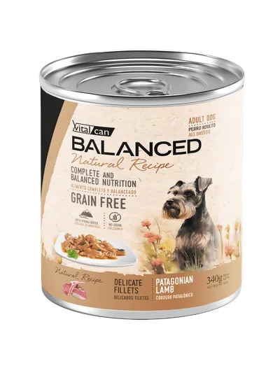 Vitalcan Balanced Natural Recipe Filetes Cordero Perro Adulto