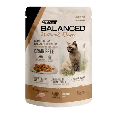 Vitalcan Balanced Natural Recipe Filetes Pollo Gato Adulto