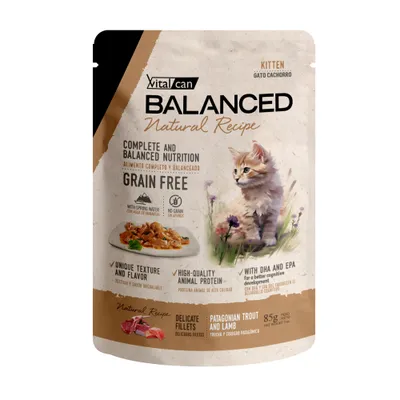 Vitalcan Balanced Natural Recipe Filetes Trucha Y Cordero Gato Cachorro