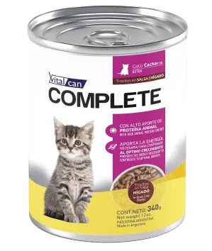 Vitalcan Complete Trocitos En Salsa Higado Gato Cachorro