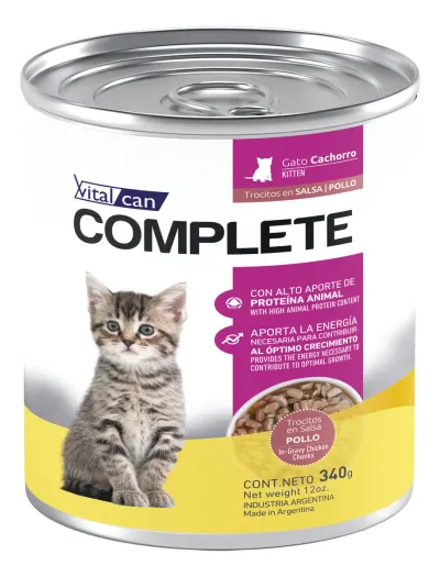 Vitalcan Complete Trocitos En Salsa Pollo Gato Cachorro