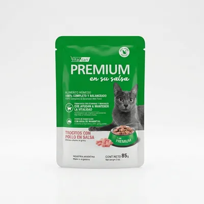 Vitalcan Premium En Su Salsa Pollo Gato Adulto