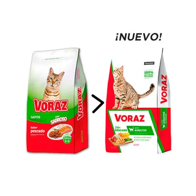 Voraz Gato Adulto Sabor Pescado