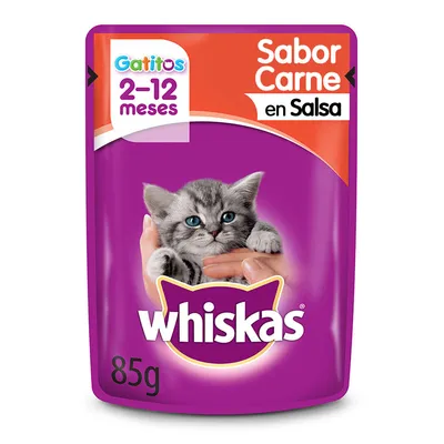 Whiskas Gatitos Sabor Carne En Salsa